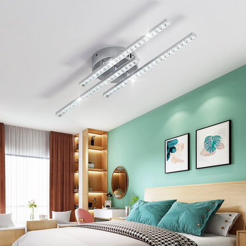 Lámpara de techo LED moderna, lámpara de techo LED de montaje empotrado con 3 luces, lámpara de techo moderna para dormitorio, sala de estar, comedor, cocina