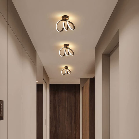 Lámpara de techo LED moderna Lámpara de pared LED para interiores Lámpara de techo de pasillo de 24 W para dormitorio, comedor, cocina, pasillo Luz blanca cálida de 3000 K, diámetro 28 cm