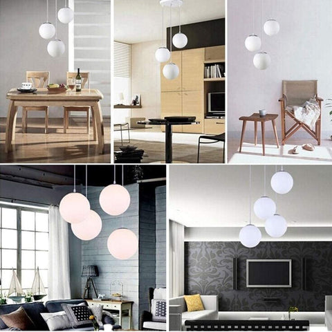 Lámpara de bola de cristal, lámpara colgante, lámpara interior simple para dormitorio, sala de estar, pasillo, restaurante, cafetería, 1 pieza