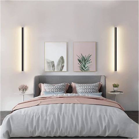 LED-buitenwandlamp, waterdichte minimalistische zwarte wandlamp, 3000K warm licht, 12W, IP65-bescherming, acryl- en ijzermateriaal, voor binnen- en buitenverlichting