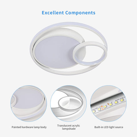 Lámpara de techo LED, 50W 5600lm Lámpara de techo, Lámpara de techo LED moderna para dormitorio, sala de estar, pasillo, oficina, baño, cocina, luz blanca fría 6000K