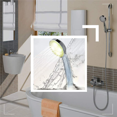 Cabezal de ducha LED, cabezal de ducha universal para baño, control automático de temperatura de 7 colores, cabezal de ducha con ahorro de agua a alta presión, para el hogar, hotel, baño