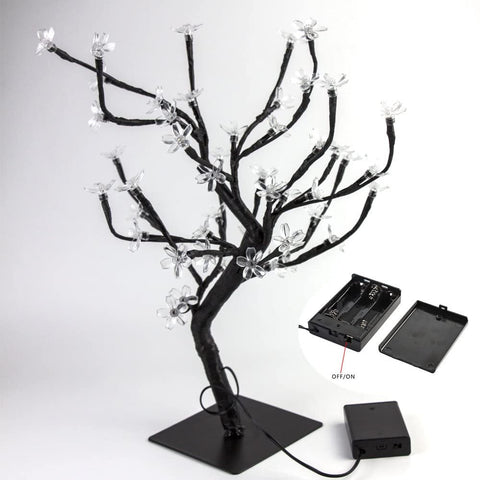 Lámpara LED de Cerezo, 0,45 M 48 LED, Árbol de Luz LED, Ramas Negras, para decoración del hogar (Multicolor)