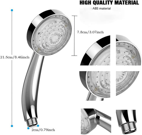 Cabezal de ducha LED, cabezal de ducha universal para baño, control automático de temperatura de 7 colores, cabezal de ducha con ahorro de agua a alta presión, para el hogar, hotel, baño
