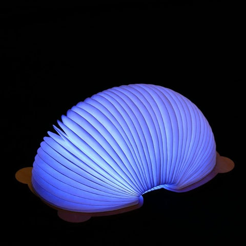 Lámpara de libro plegable, lámpara de noche para niños, lámpara de papel portátil, 7 colores, carga USB