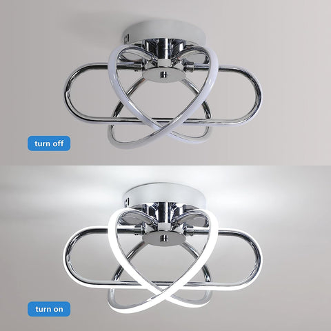 LED-Deckenleuchte, modernes Design, 6000 K, kreative Blumenform, Deckenleuchte für Wohnzimmer, Schlafzimmer, Esszimmer, Büro, Weiß