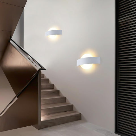 Applique Murale LED Moderne Rond Lampe murale Blanc Chaud 3000K 12W