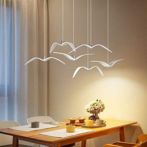 Araña, Lámpara colgante 3000K luz cálida diseño de gaviota araña decorativa simple moderna Tipo A Diámetro 38cm