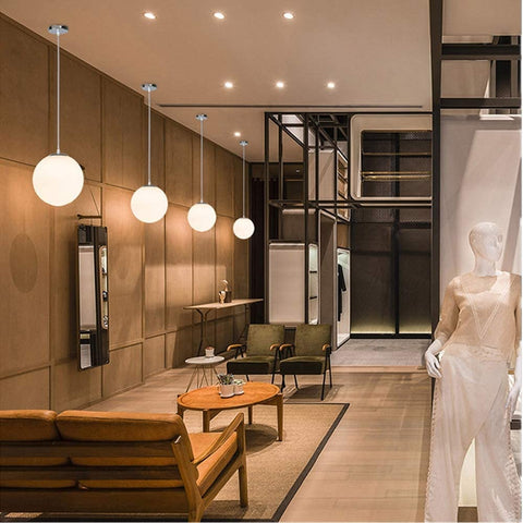 Lámpara de bola de cristal, lámpara colgante, lámpara interior simple para dormitorio, sala de estar, pasillo, restaurante, cafetería, 1 pieza