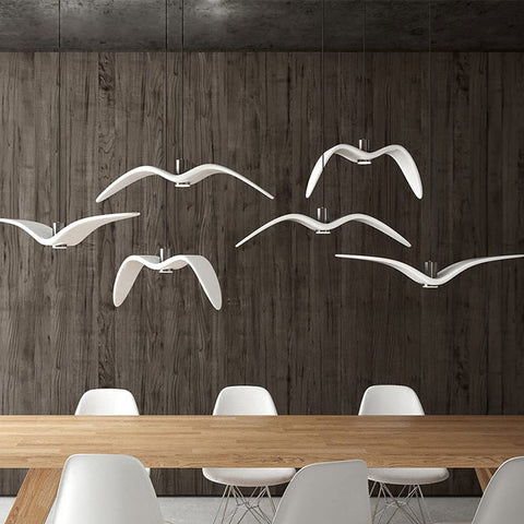 Araña, Lámpara colgante 3000K luz cálida diseño de gaviota araña decorativa simple moderna Tipo A Diámetro 38cm