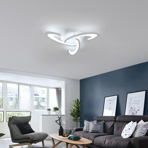 Lámpara de Techo LED, 36W 3240lm Lámpara de Techo, Lámpara de Techo con Diseño de Trébol para Dormitorio, Sala de Estar, Comedor, Acrílico Blanco, Luz Blanca Fría 6500K