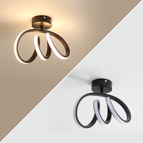 Lámpara de techo LED moderna Lámpara de pared LED para interiores Lámpara de techo de pasillo de 24 W para dormitorio, comedor, cocina, pasillo Luz blanca cálida de 3000 K, diámetro 28 cm