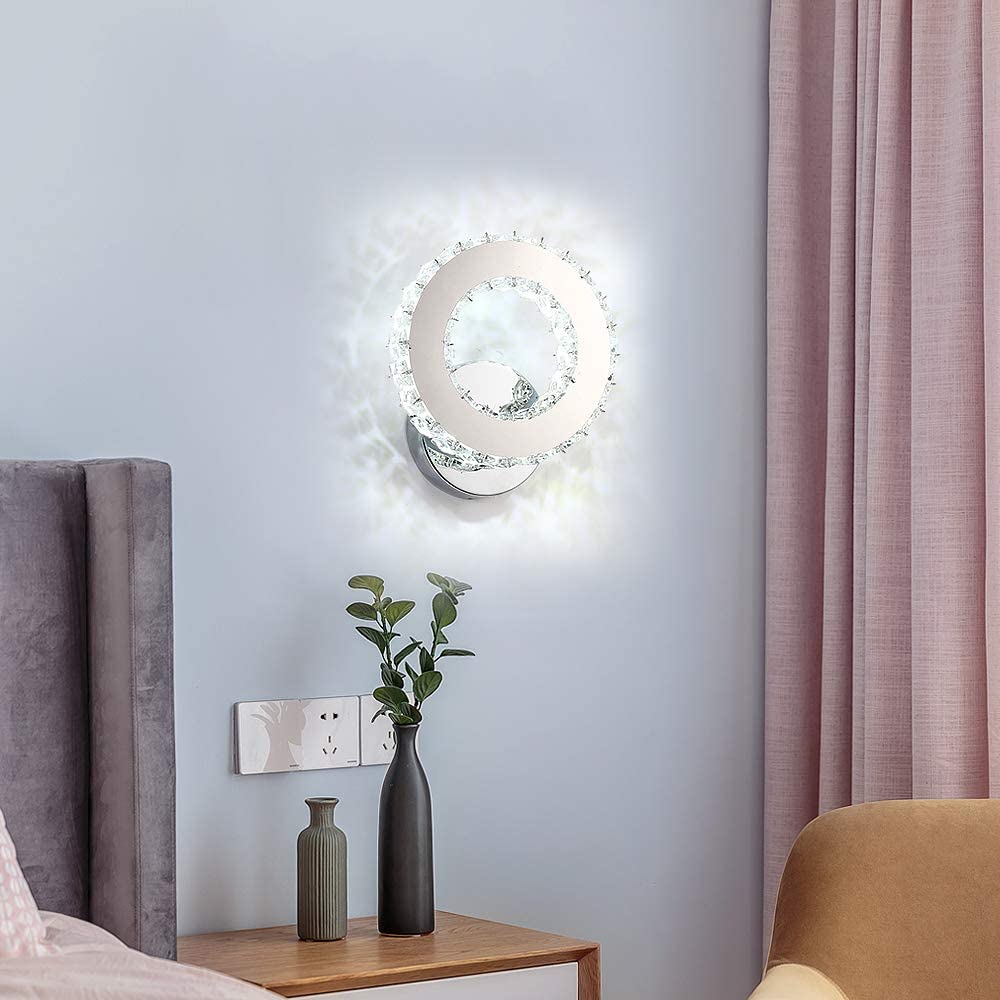 LED K9 Crystal Applique murale 8W Applique murale Lampe de mur 