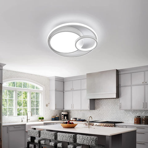 Lámpara de techo LED, 50W 5600lm Lámpara de techo, Lámpara de techo LED moderna para dormitorio, sala de estar, pasillo, oficina, baño, cocina, luz blanca fría 6000K
