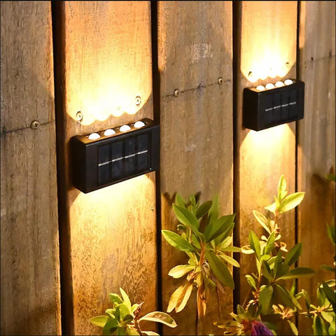 Luz solar al aire libre 2 piezas LED lámpara de pared blanco cálido 3000 K para patio jardín pasillo terraza cerca de la pared camino patio villa negro