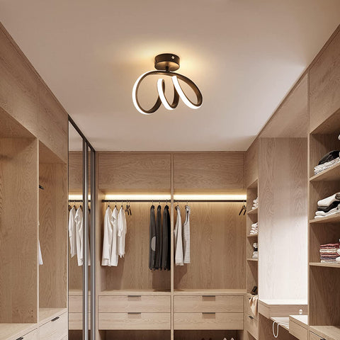 Lámpara de techo LED moderna Lámpara de pared LED para interiores Lámpara de techo de pasillo de 24 W para dormitorio, comedor, cocina, pasillo Luz blanca cálida de 3000 K, diámetro 28 cm