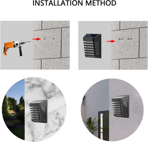 4 Uds colector Solar lámpara de pared LED para exteriores para Patio jardín pasillo terraza cerca pared camino Patio Villa