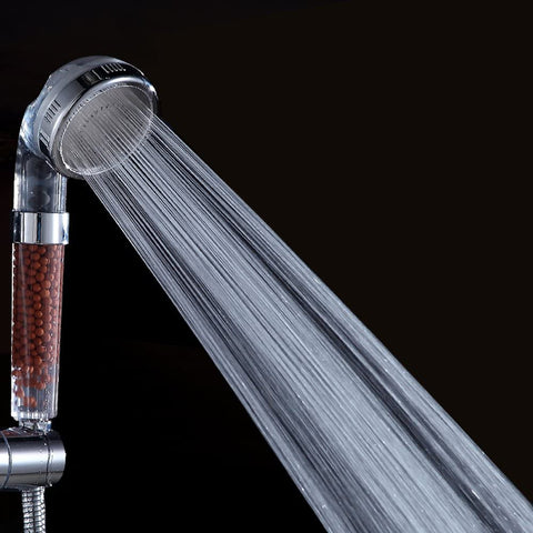 3-Farben-LED-Duschkopf Duschkopf Temperatur Handbrause Spa Chrom ABS für Badezimmerzubehör