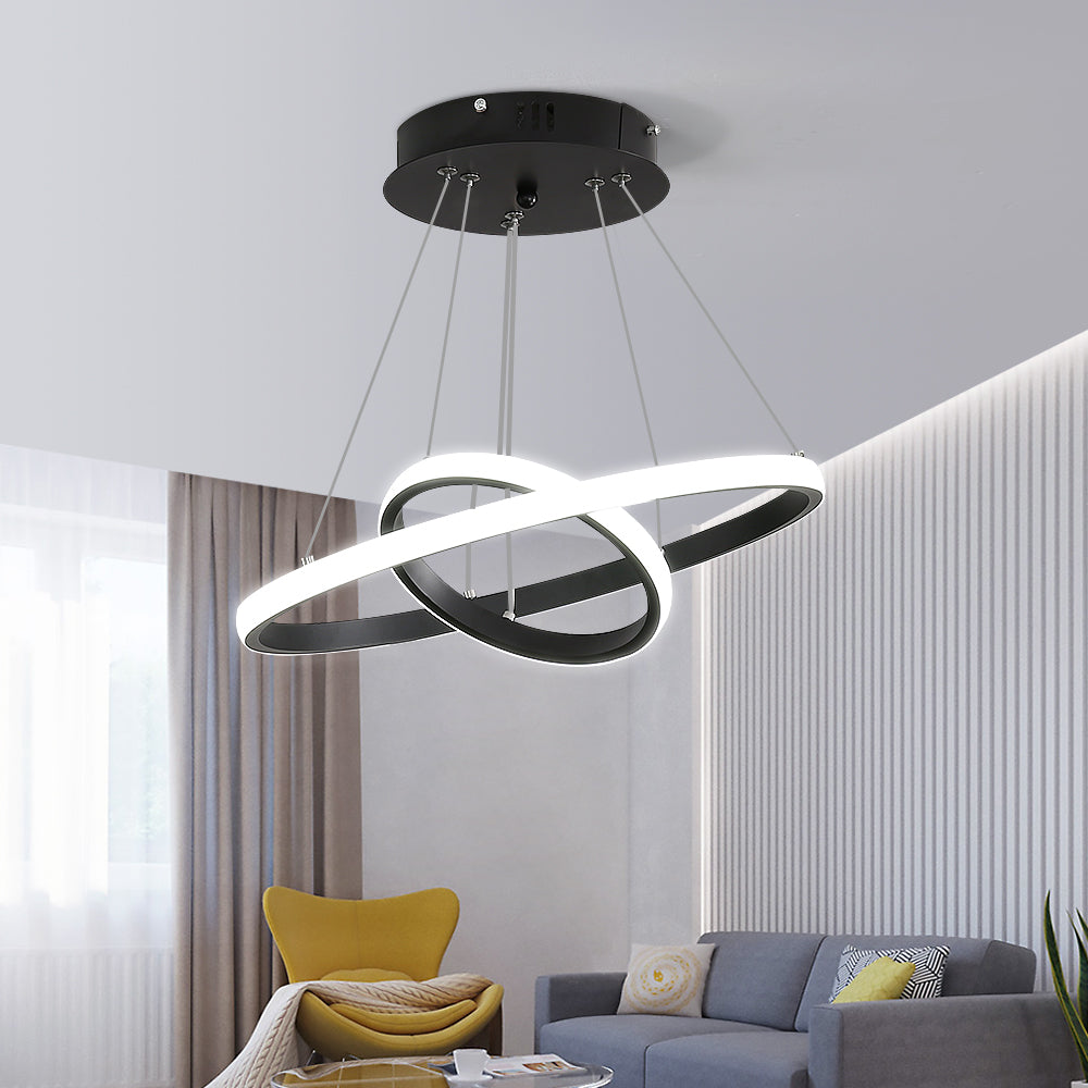 LED Lustre circulaire moderne, Lampe de Suspension réglable