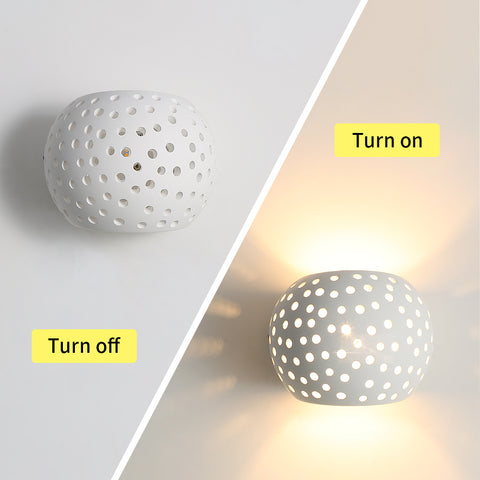 Moderne wandlamp witte gipswandlamp LED-wandlamp 5W warm wit verlichting voor trappen in slaapkamer woonkamer gang