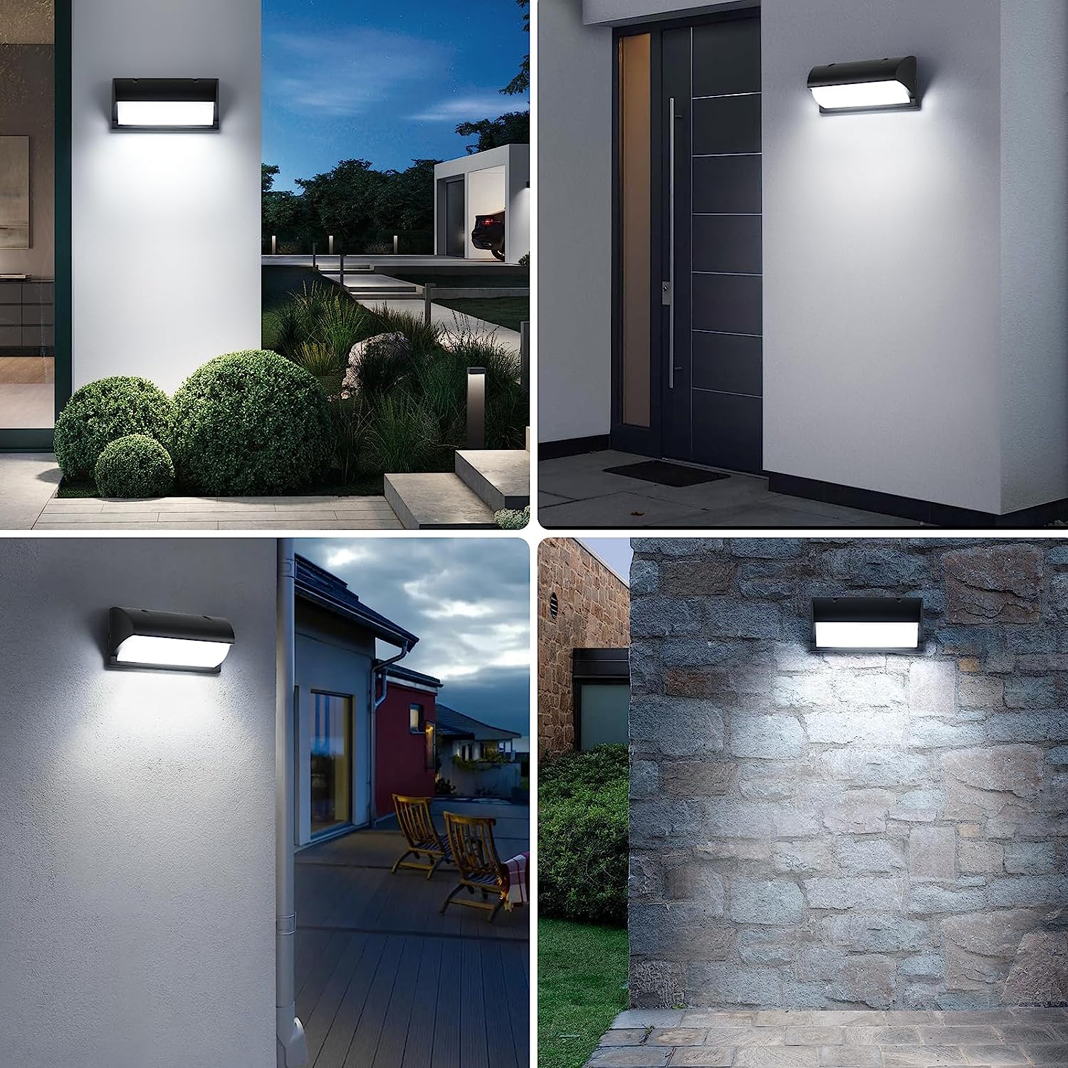 Applique Murale Extérieure Lampe murale LED Blanc Froid 6000K