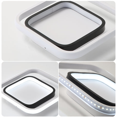 LED-Deckenleuchte, moderne Deckenleuchte 30 W, 3300 lm, 6000 K Deckenleuchte aus Acryl und Metall, für Wohnzimmer, Schlafzimmer, Esszimmer