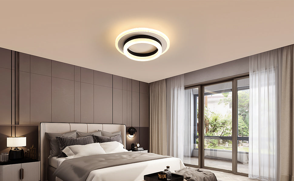 Plafonnier Led moderne, Lampe de Plafond 24W, 20 cm Plafonnier Pour chambre à coucher, salon