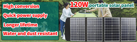 Los paneles solares plegables portátiles 120W para acampar, caminar, bolso, cargador