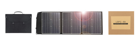 Panel Solar Plegable Impermeable, Observante y Eficiente, Células Solares para Acampar al Aire Libre, Cargador de Bolsa, 60W