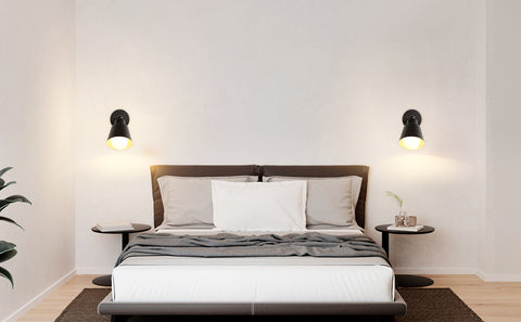Apliques de pared interiores retro, lámpara de pared industrial vintage E27, focos de pared de madera y metal para dormitorio, balcón, pasillo, cocina, escaleras (negro)
