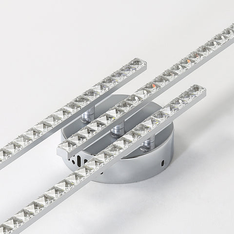 Lámpara de techo LED moderna, lámpara de techo LED de montaje empotrado con 3 luces, lámpara de techo moderna para dormitorio, sala de estar, comedor, cocina