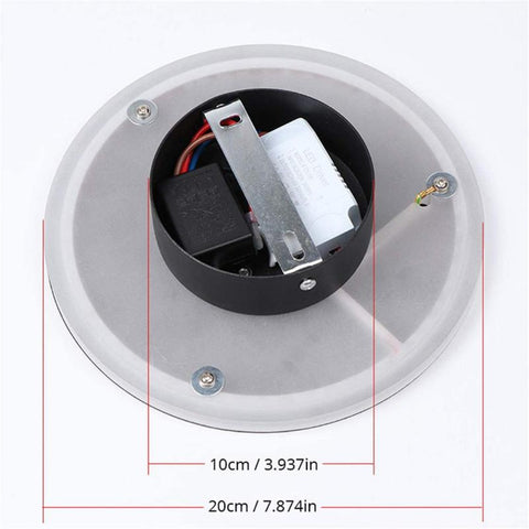 Luz de pared LED Interruptor táctil Iluminación interior para dormitorio Sala de estar Luz de escalera de noche redonda Decoración del hogar Accesorio de aluminio Negro