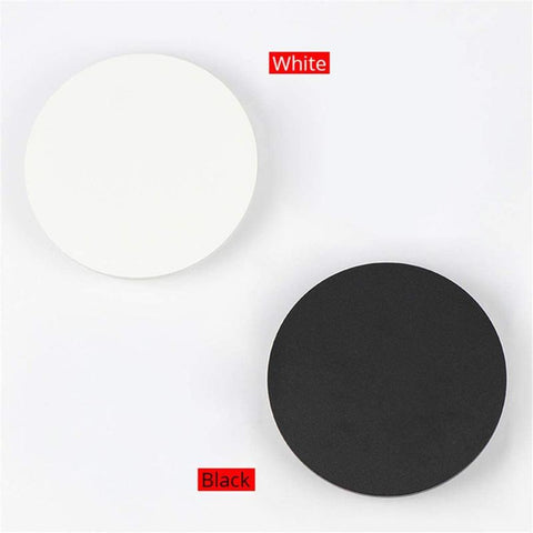 Luz de pared LED Interruptor táctil Iluminación interior para dormitorio Sala de estar Luz de escalera de noche redonda Decoración del hogar Accesorio de aluminio Negro