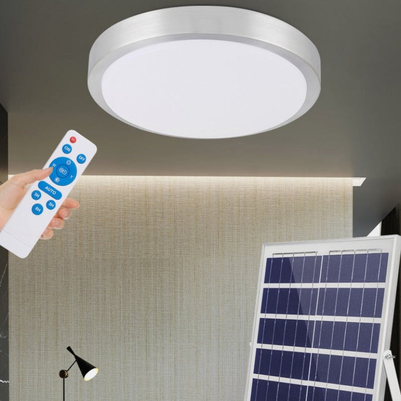 Luz Solar de techo para interior/exterior, lámpara Solar con Control remoto, 117 LED, iluminación Solar, Sensor de crepúsculo, resistente al agua IP65