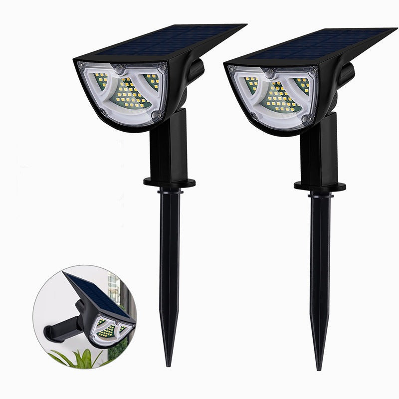 Solar-Gartenleuchte mit Bewegungsmelder, Solarleuchten für den Außenbereich, IP65 wasserdichte Außenwandleuchte, 43 LEDs, superhelles Solarlicht 650 lm, 2 Stück