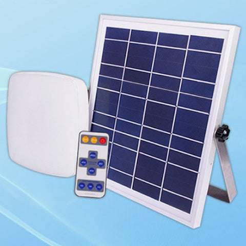 Luz de techo solar, luz blanca 6000K, control de luz/control remoto/sensor de radar, cable de extensión de 5m