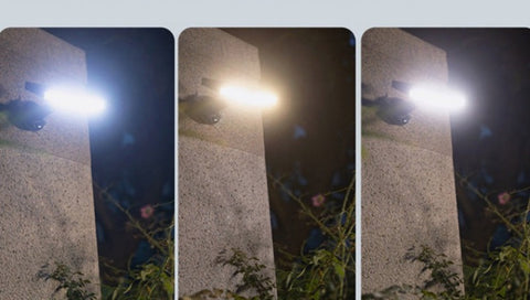 Lámpara solar para exteriores, lámpara detectora de movimiento, foco solar para exteriores de 360 ​​​​° [1200 mAh] Linterna solar impermeable para jardín al aire libre (con control remoto)