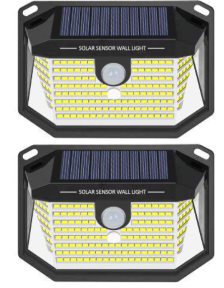 LED-wandlamp op zonne-energie [Energieklasse E]